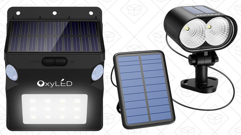 OxyLED OxySol SL07, $10 with code 1OXYSL07 | Mpow Solar LED Spotlight, $24 with code BJE6KIG4 | 2-Pack, $42 with code UXSYV5A6